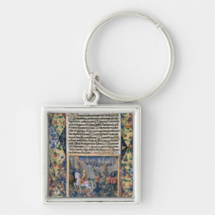 Rehoboam waging war against Jeroboam Key Ring