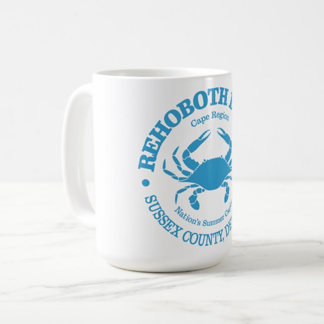 Rehoboth Beach (crab) Coffee Mug (Front Left)