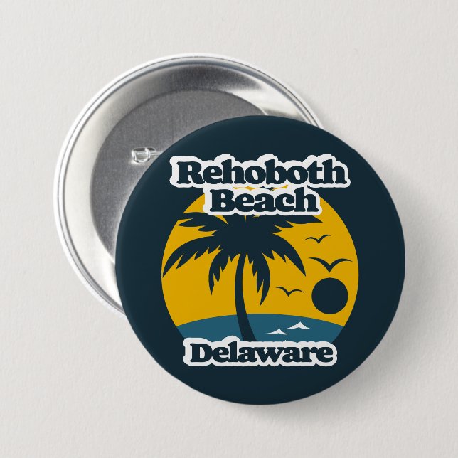Rehoboth Beach Delaware 7.5 Cm Round Badge (Front & Back)