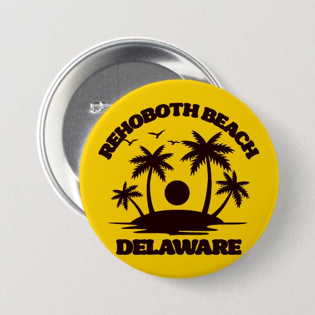 Rehoboth Beach Delaware 7.5 Cm Round Badge (Front & Back)