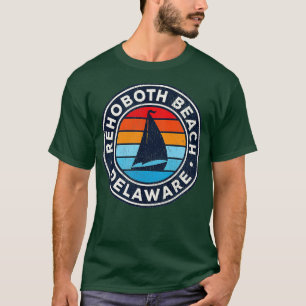 Rehoboth Beach Delaware DE Vintage Sailboat Retro T-Shirt