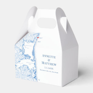 Rehoboth Beach Delaware Map Elegant Wedding  Favour Box
