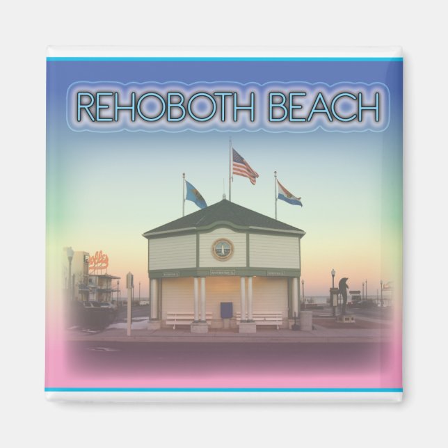 Rehoboth Beach Delaware - Rehoboth Ave Scene Magnet (Front)