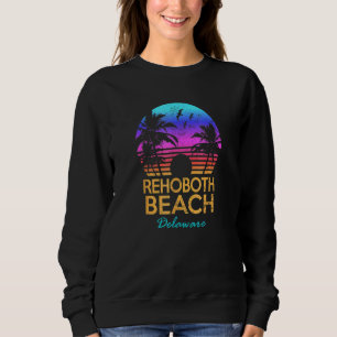 Rehoboth Beach Delaware Retro Sunset Summer Vibe A Sweatshirt