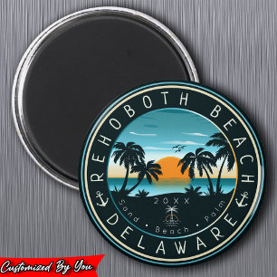 Rehoboth Beach Delaware Sunset Souvenir 80s Magnet