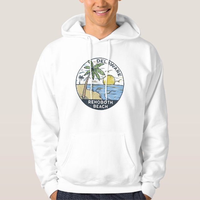 Rehoboth Beach Delaware Vintage Hoodie (Front)