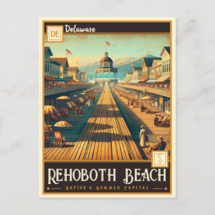 Rehoboth Beach, Delaware Vintage Postcard