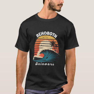 Rehoboth Beach Delaware Women Men Surfboarding T-Shirt