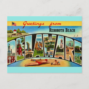  Rehoboth Beach Greetings Postcard
