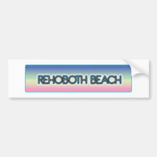 Rehoboth Beach Pastel Rainbow Style 1 Bumper Sticker
