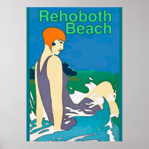Rehoboth Beach Vintage Style Poster