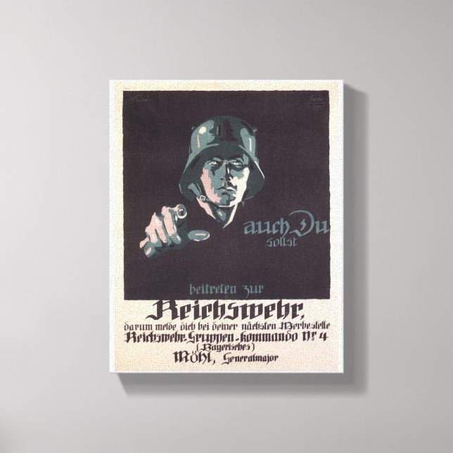 Reich Army Propaganda Poster Canvas Print (Front)