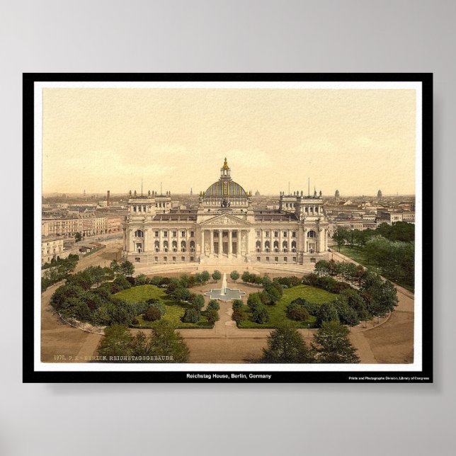 Reichstag House, Berlin, Germany Poster (Front)
