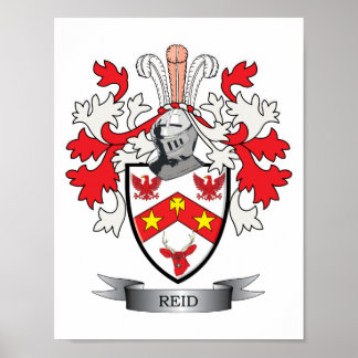 Reid Family Crest Coat of Arms Poster