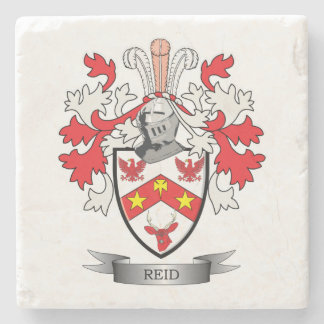 Reid Family Crest Coat of Arms Stone Coaster