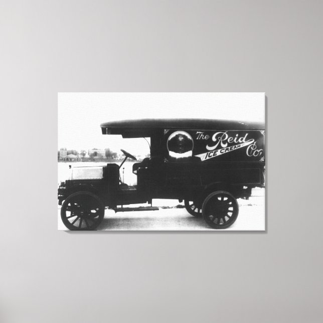 Reid Ice Cream Company Truck Canvas Print (Front)