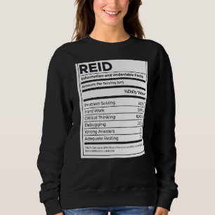 Reid Nutrition Information Problem Solving Hard Wo Sweatshirt