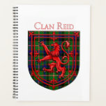 Reid Tartan Scottish Plaid Lion Rampant Planner<br><div class="desc">Reid Scottish tartan plaid pattern design for the Reid Clan Family underneath the red Lion Rampant Shield of Scotland.</div>
