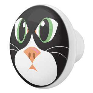 Reigning Cats & Dogs_Furry Faces_Cleo_home decor Ceramic Knob