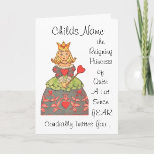 Reigning Princess of Quite A Lot Birthday Invite