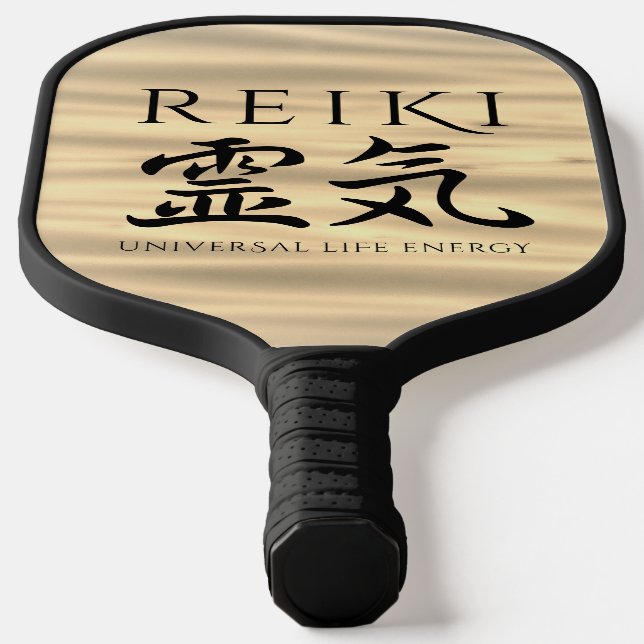 Reiki 霊気 Japanese Calligraphic Life Energy Pickleball Paddle (Laydown)