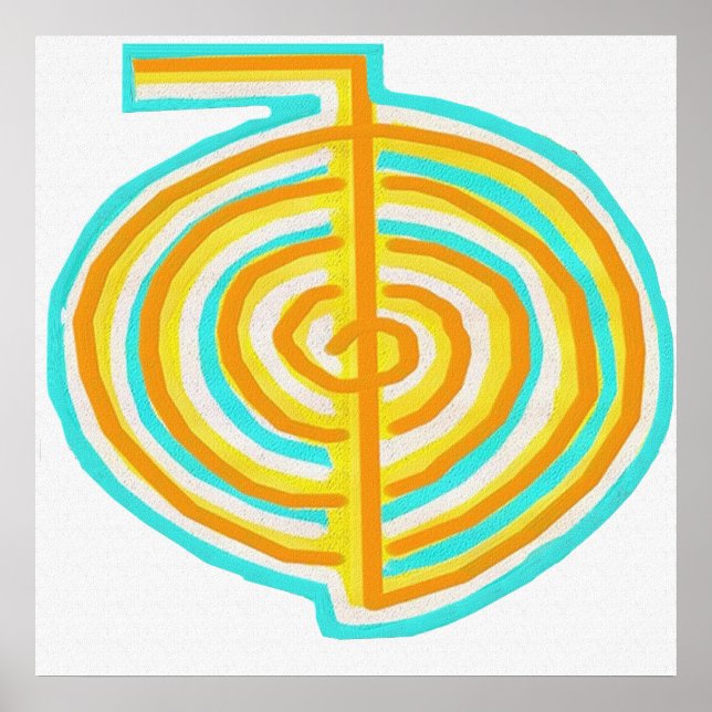 Reiki Alternative Natural Healing Symbol Chokurei Poster (Front)