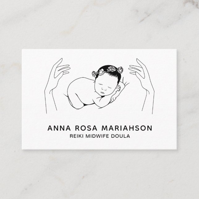 ** Reiki Birthing . Midwife Doula Birth Coach Business Card (Front)