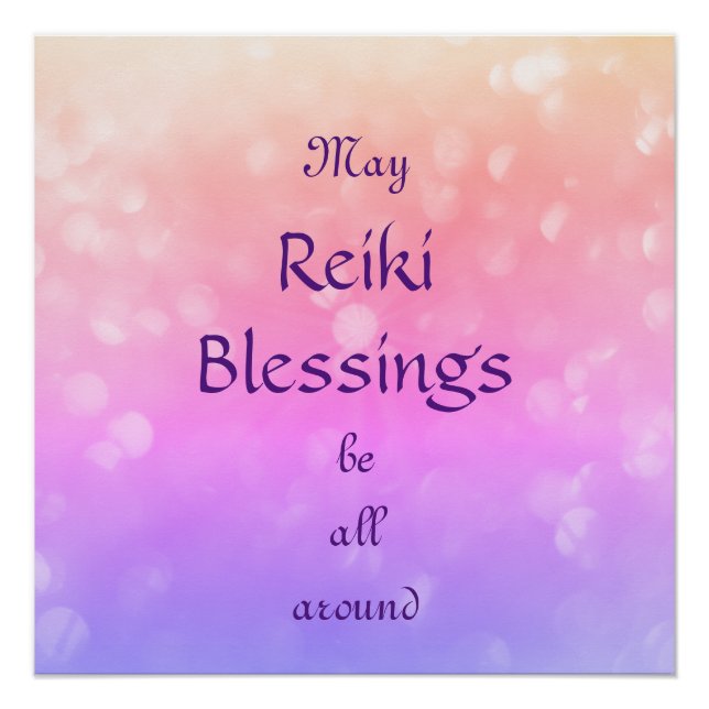 Reiki Blessings Poster (Front)