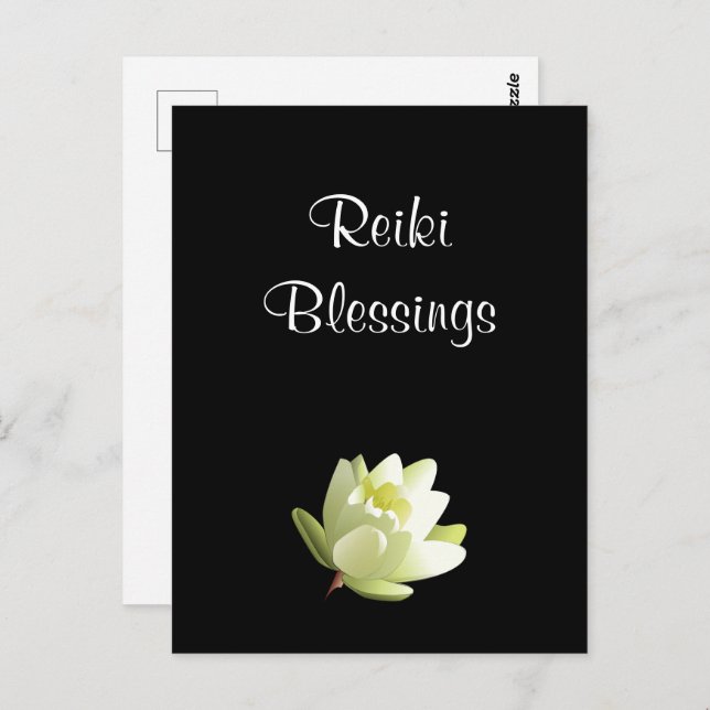 Reiki Blessings white Lilly  Postcard (Front/Back)