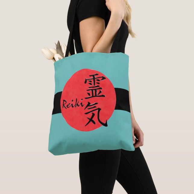 Reiki Calligraphy And Word 1 Tote Bag (Close Up)