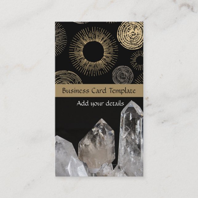 Reiki Cards - Template White Quartz Crystals (Front)