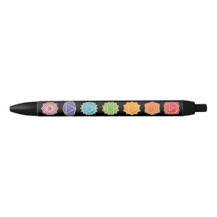 Reiki Chakras Black Ink Pen