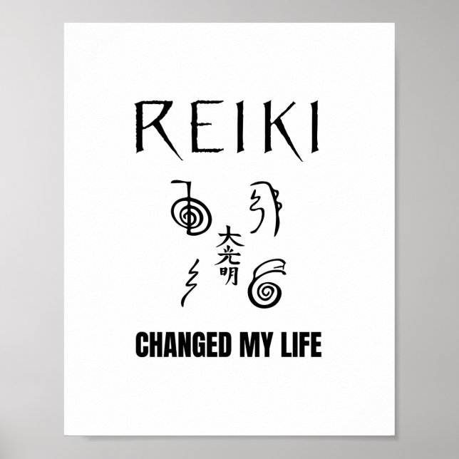 Reiki changed my life | Reiki Healing Energy Gifts Poster (Front)