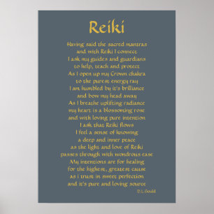 'Reiki Connection' poem art Poster