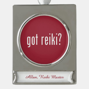 Reiki Designs Silver Plated Banner Ornament