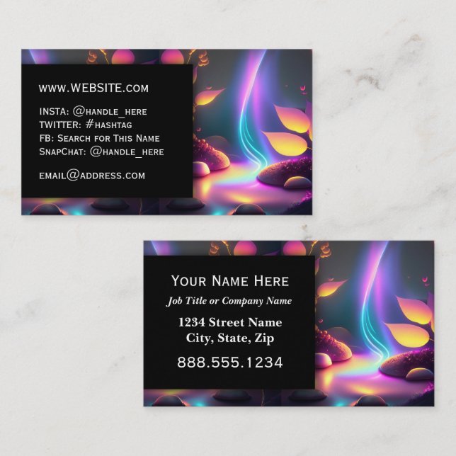 Reiki Energy Healer Professional Executive Business Card (Front/Back)