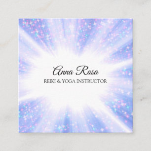 *~* Reiki Energy Healing Rays Light Worker Square Business Card