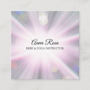 *~* Reiki Energy Healing Rays Light Worker Square Business Card