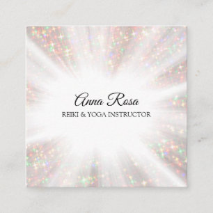 *~* Reiki Energy Healing Rays Light Worker Square Business Card