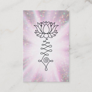 *~* Reiki Energy Healing Sparkle  Rays Lotus Business Card