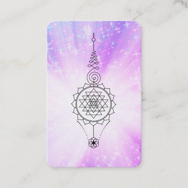 *~* Reiki Energy Healing Sparkle Rays Nirvana Business Card (Front)