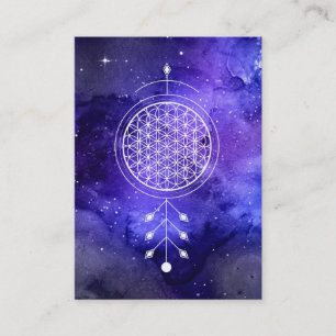 *~* Reiki Flower of Life  Yoga Astrology Universe Business Card