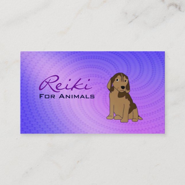 Reiki for Animals Business Cards (Front)