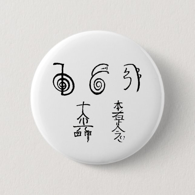 Reiki For Life 6 Cm Round Badge (Front)