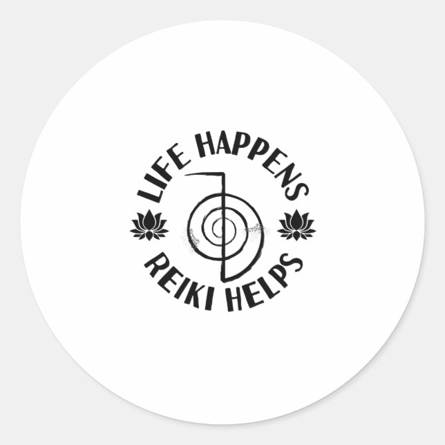 Reiki Gift Ideas | Reiki Master Spirituality Classic Round Sticker (Front)