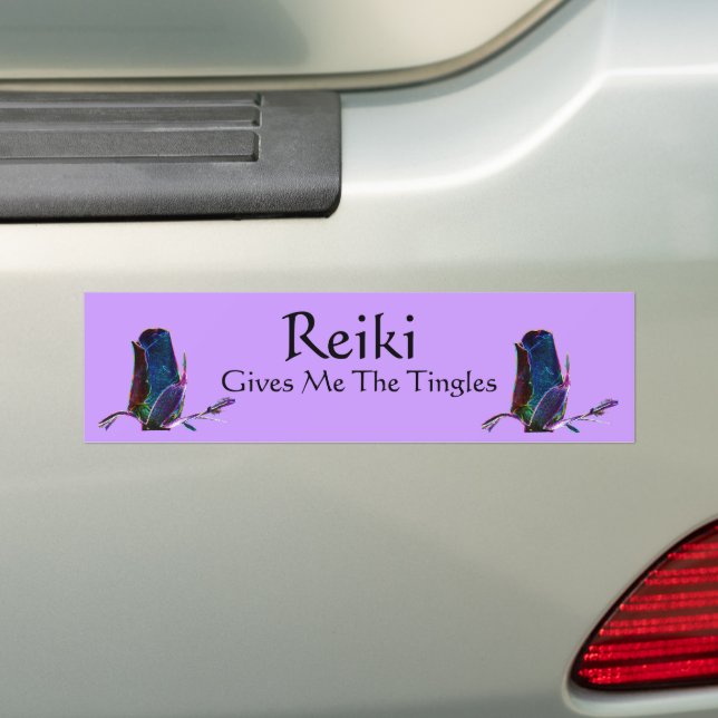 Reiki Gives Me The Tingles  Bumper Sticker (On Car)