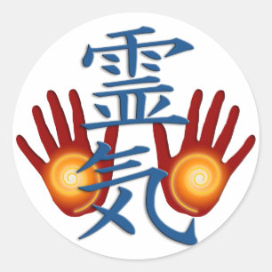 Reiki Hands Classic Round Sticker