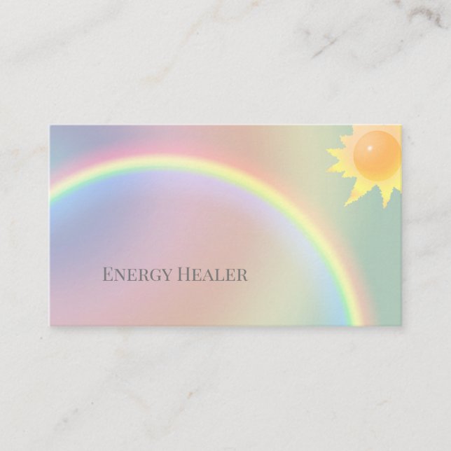 Reiki Healer sun Lightworker Business Cards (Front)