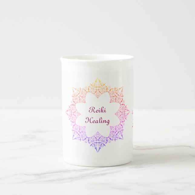 Reiki Healing Bone China Mug (Front)
