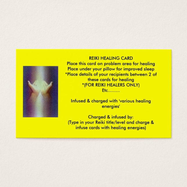 Reiki Healing Card (Front)